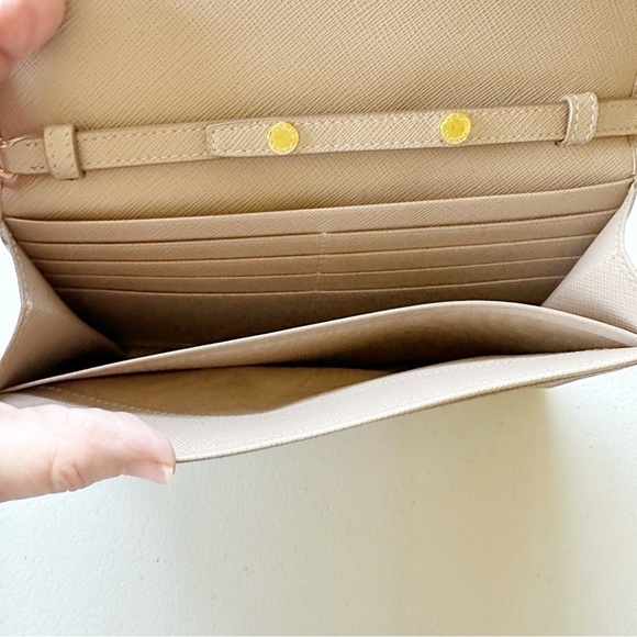 PRADA Saffiano Metal Bar WOC Chain Wallet in Cammeo - Picture 10 of 13